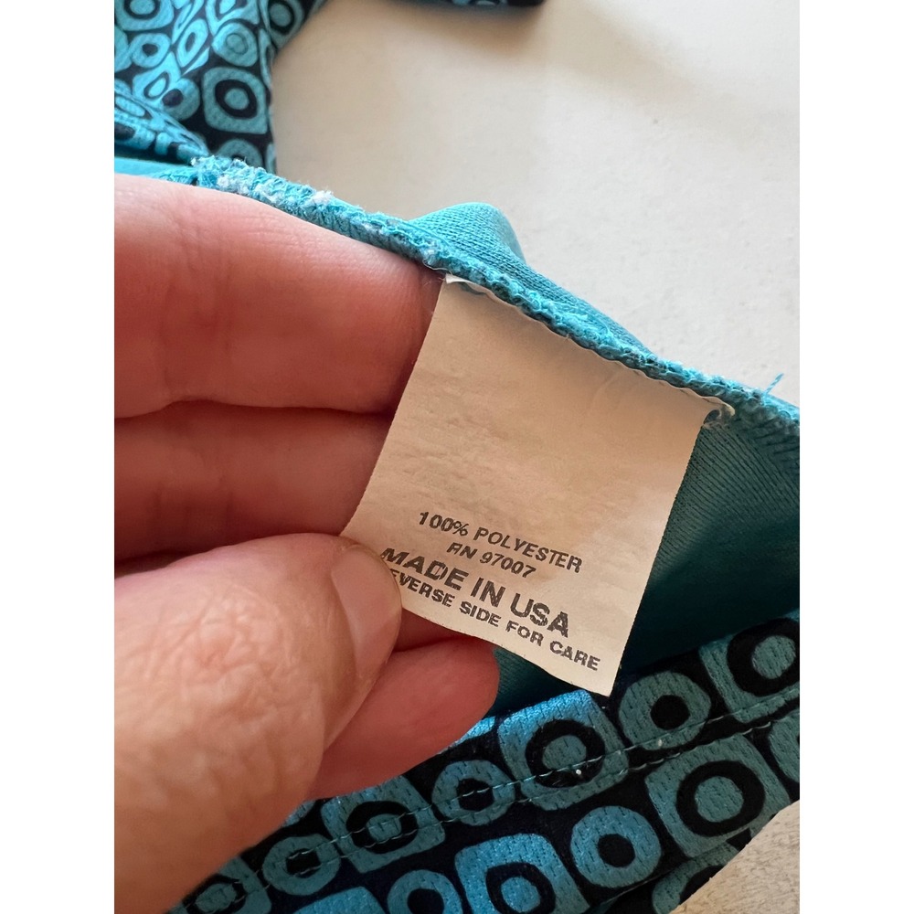 Shebeest Womens Cycling Jersey Teal Black Geometric Mod Print Short Sleeve S - Picture 6 of 8